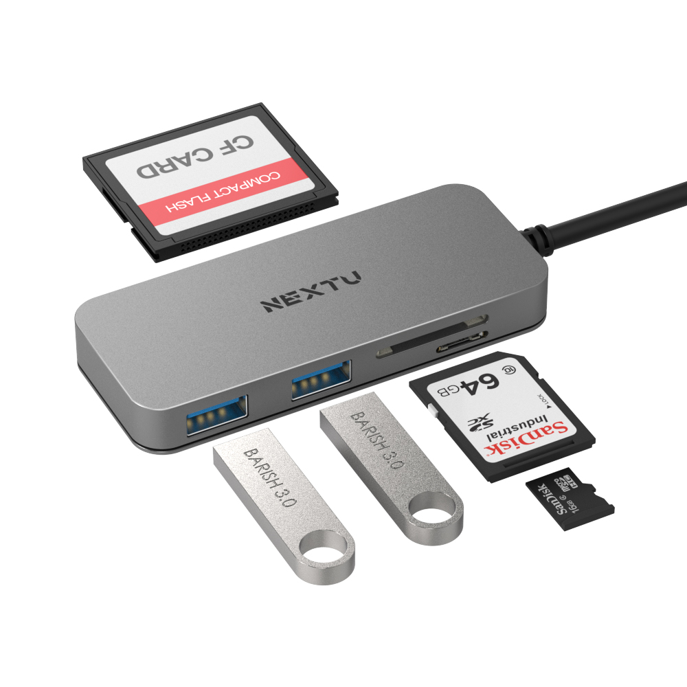 Type-C to USB3.0x2P 카드리더기 어댑터