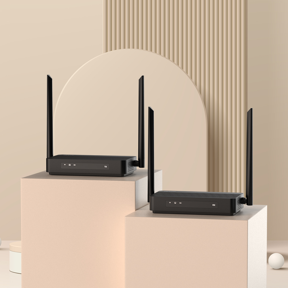 미오프 UHD HDMI2.0 초저지연 4K60 100M 장거리 무선 미러링 KVM 송수신기