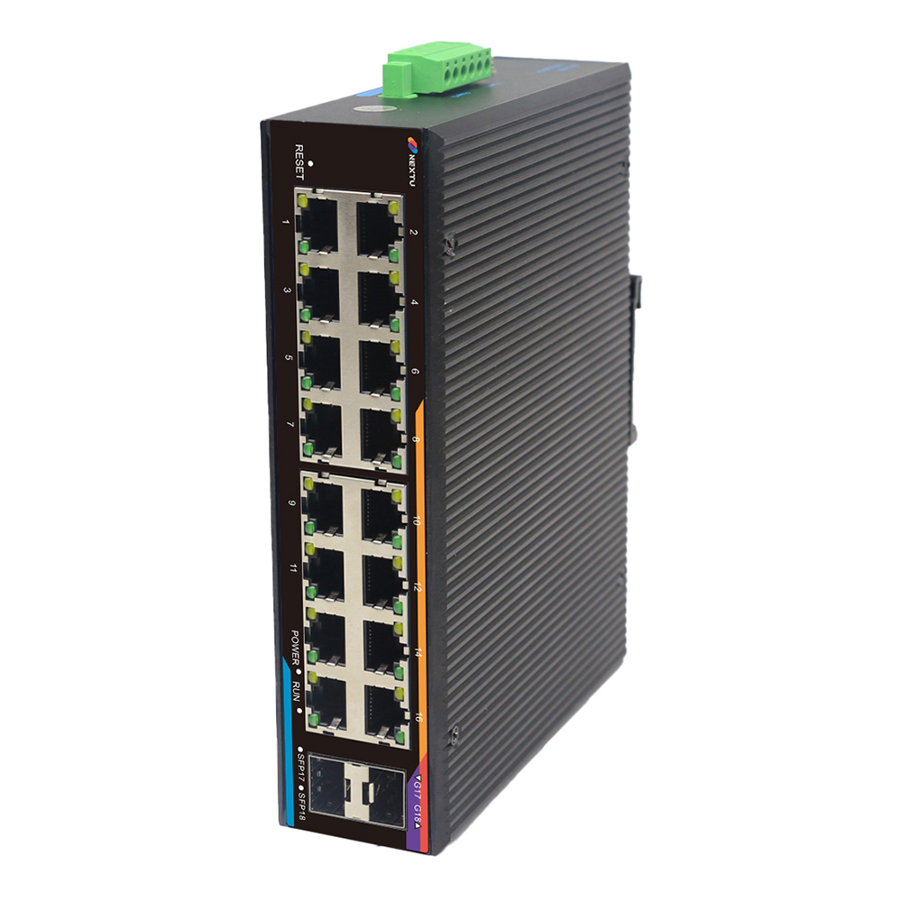 인루트 U1 16포트 1G TP 1G 2SFP POE+ 240W 산업용 스위치허브
