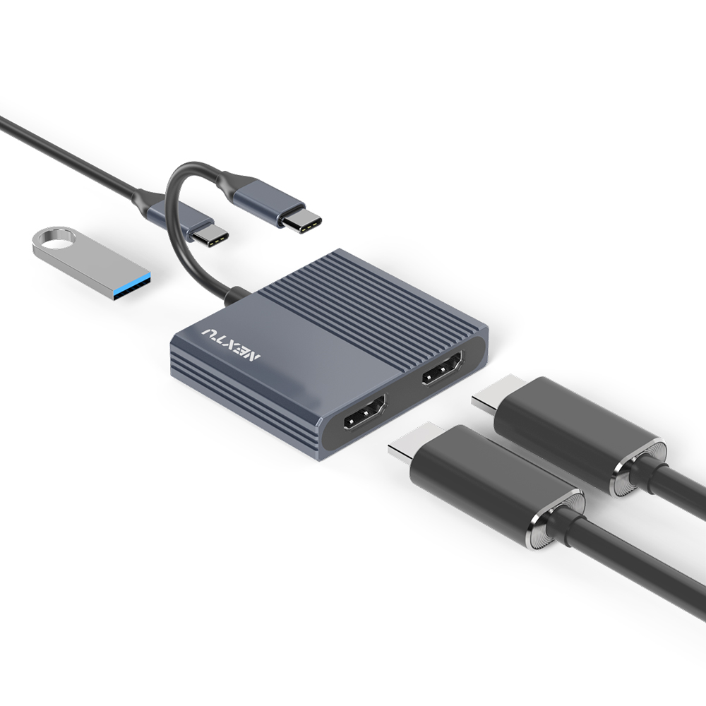 유에스뷰 GH1 USB-C DUAL HDMI 4K60 + PD 100W + USB-A 컨버터