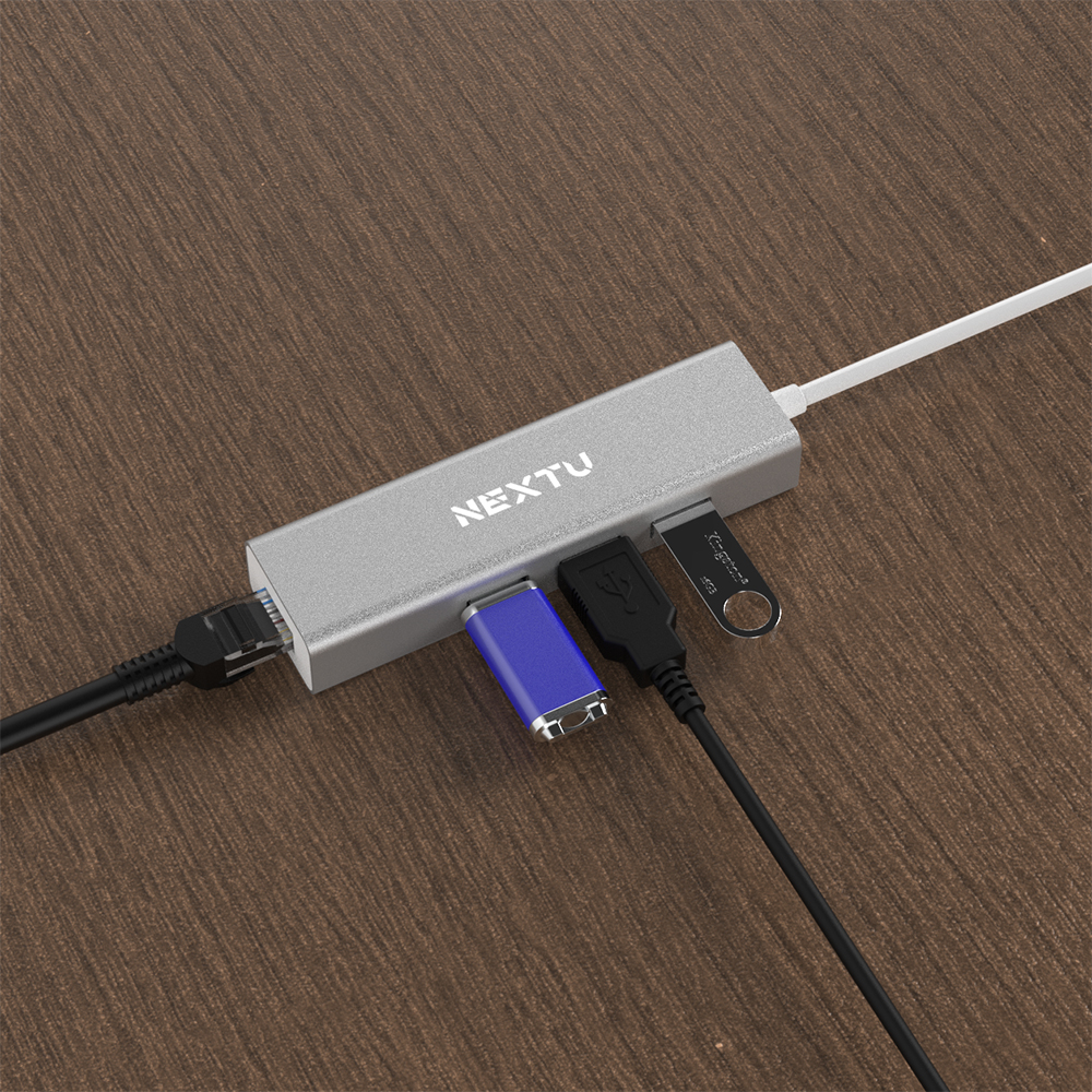 USB-C 멀티 어댑터 USB-A허브 1G기가비트 이더넷